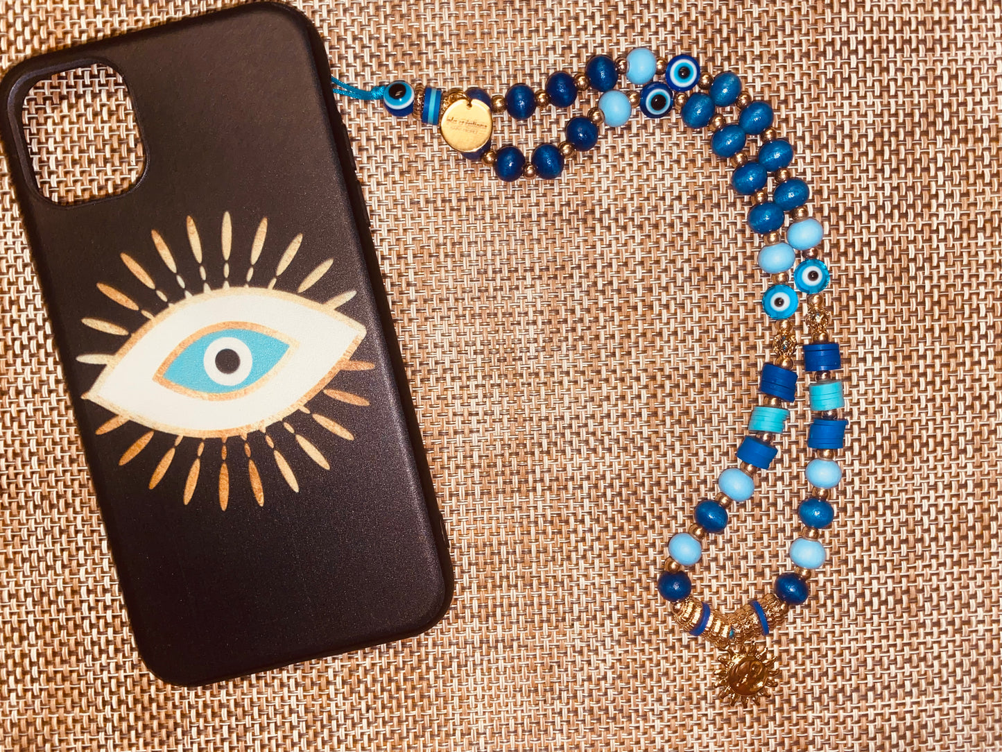 Bijou de téléphone bleu turquoise protection