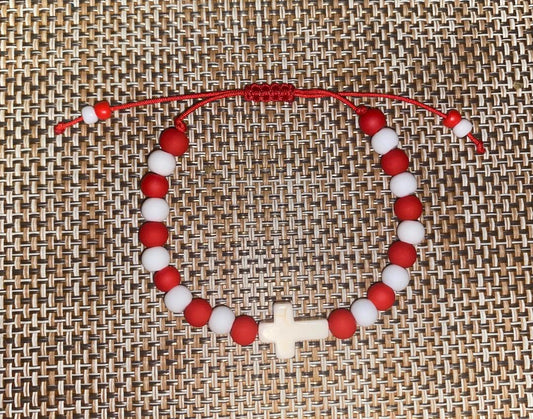 Bracelet bravade Saint-Tropez croix blanche