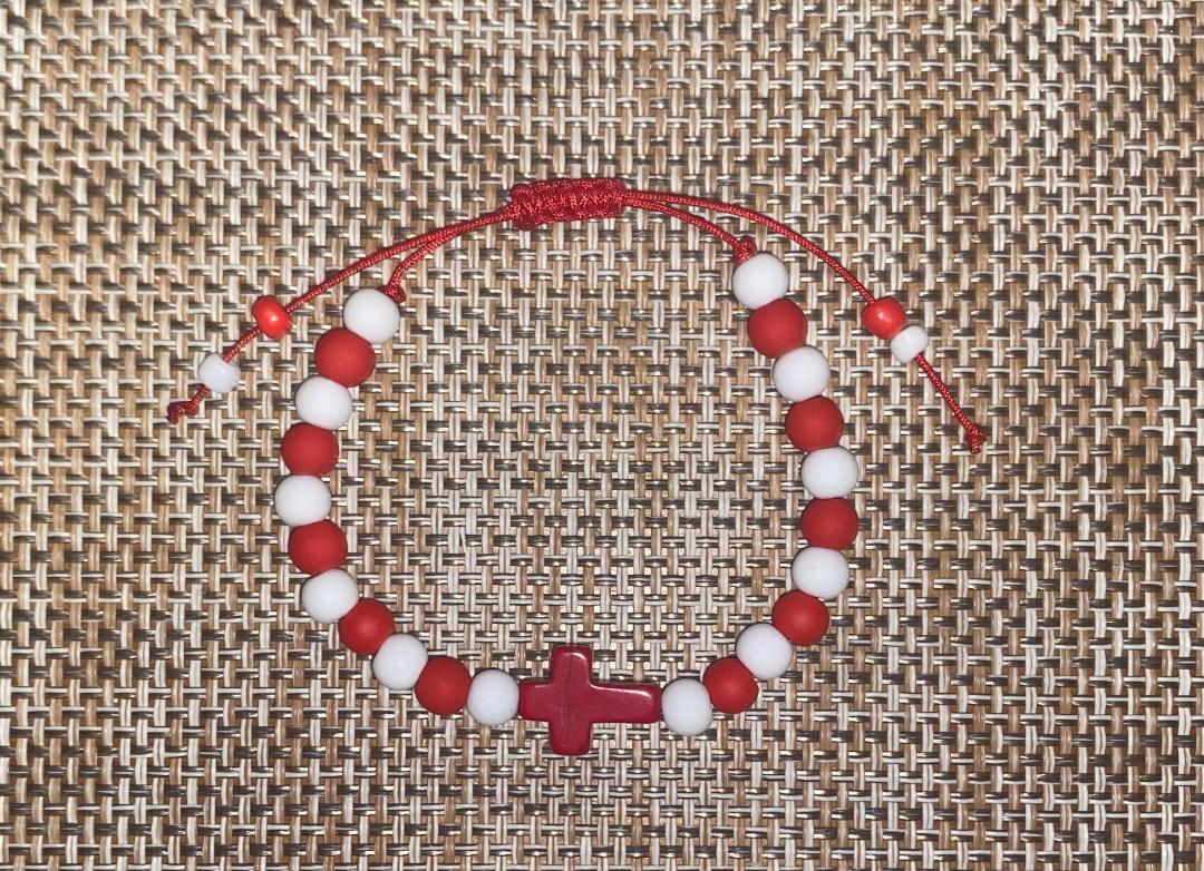 Bracelet bravade Saint-Tropez croix rouge