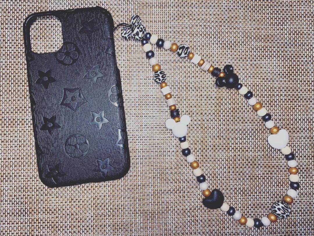 Bijou de téléphone Mickey léopard