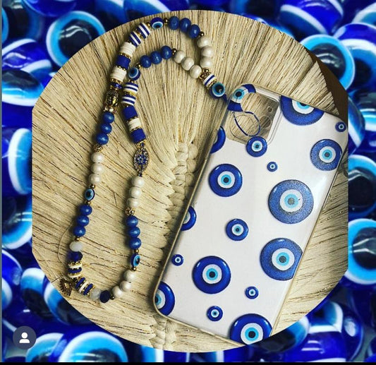 Bijou de téléphone oeil de protection breloque cristal